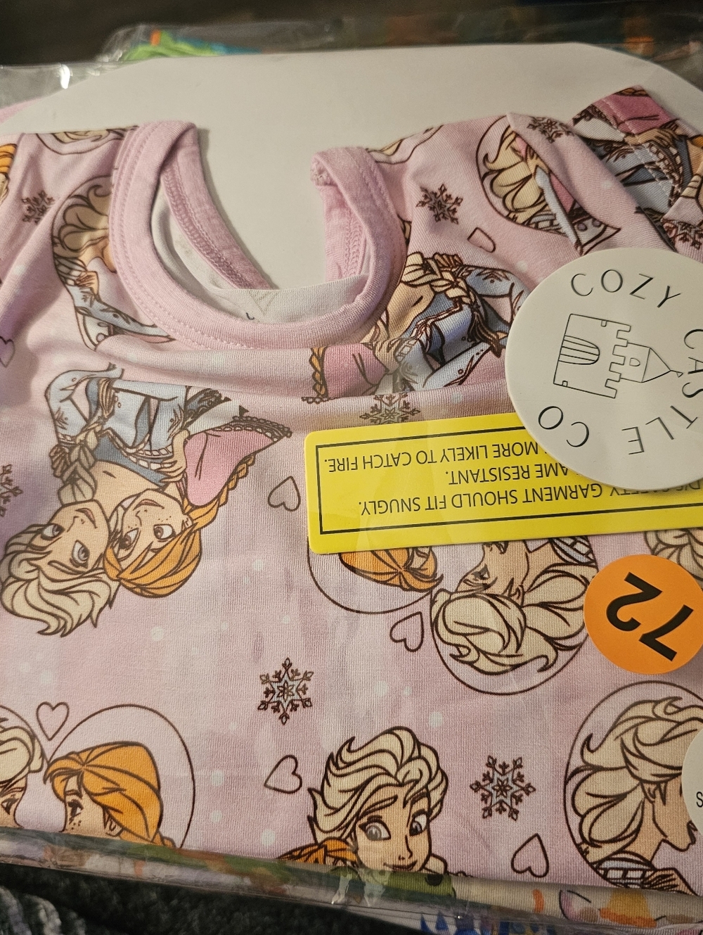 Bamboo Girls Pink Frozen Character Pajama Set